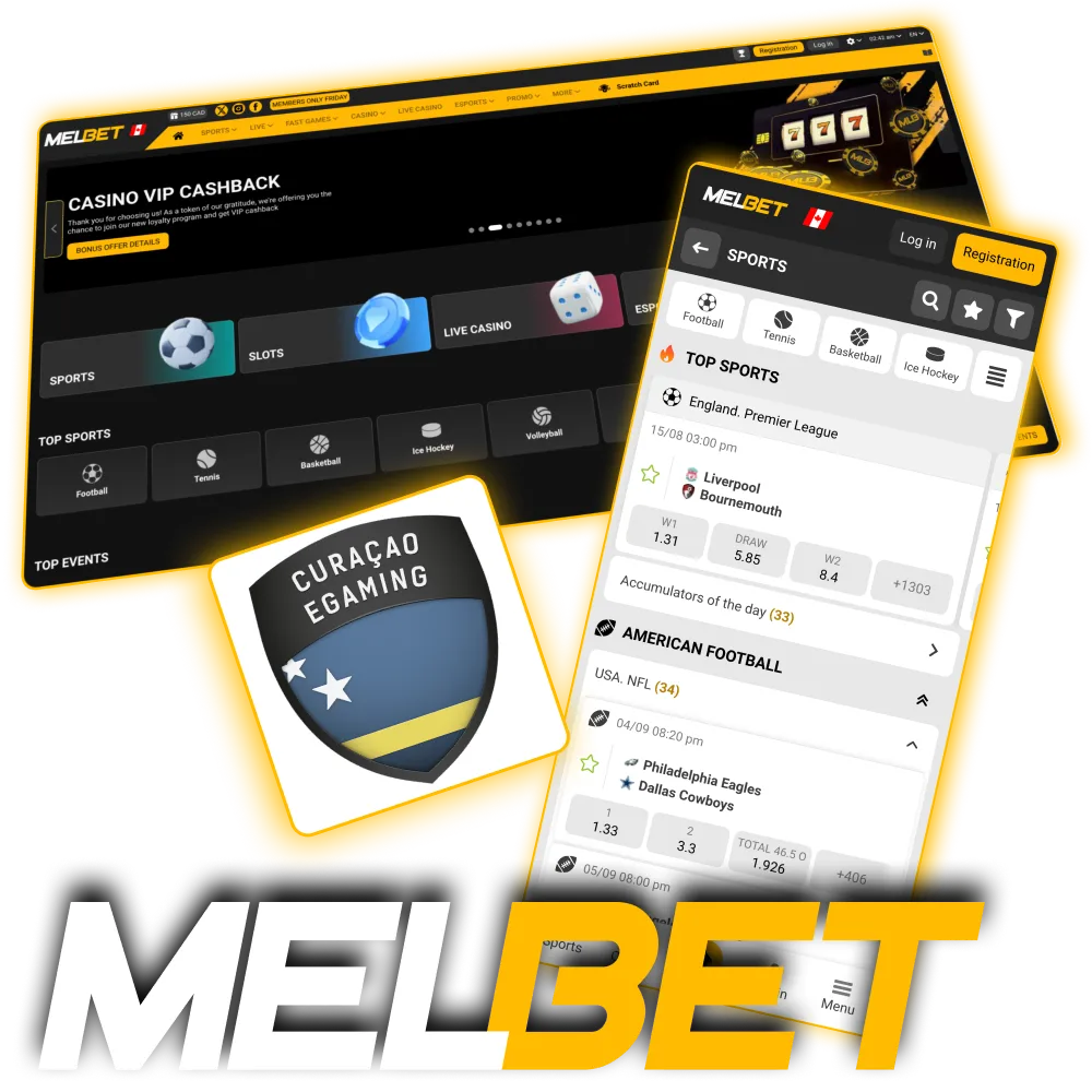 Melbet online slots and sports betting in Canada.