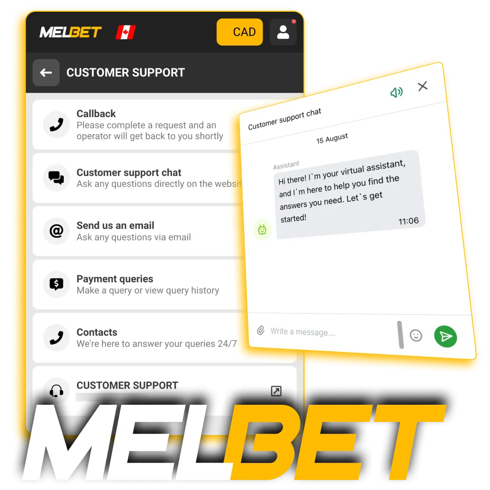 Get help anytime with Melbet customer service.