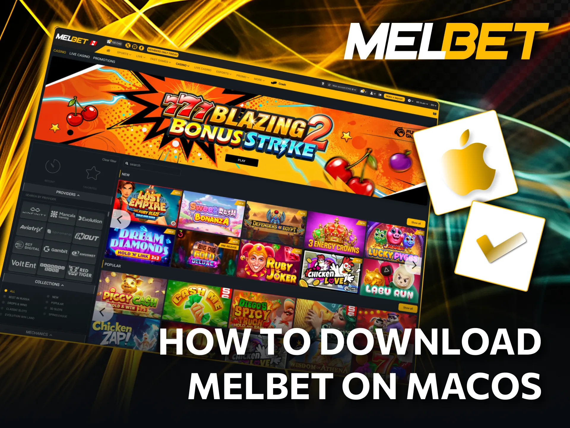 Quick setup of Melbet PWA on macOS devices.