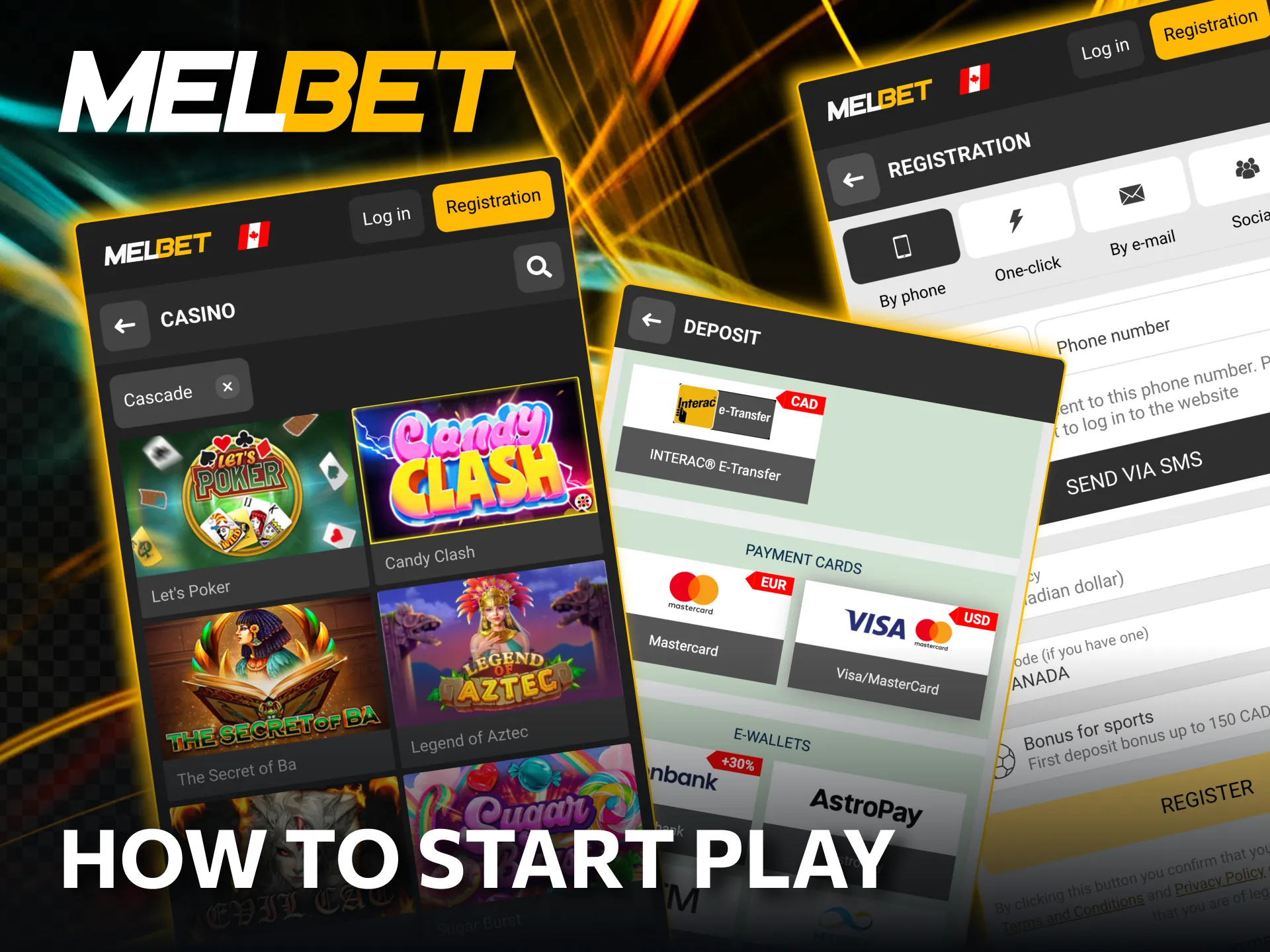 How to join and play games at Melbet Casino.