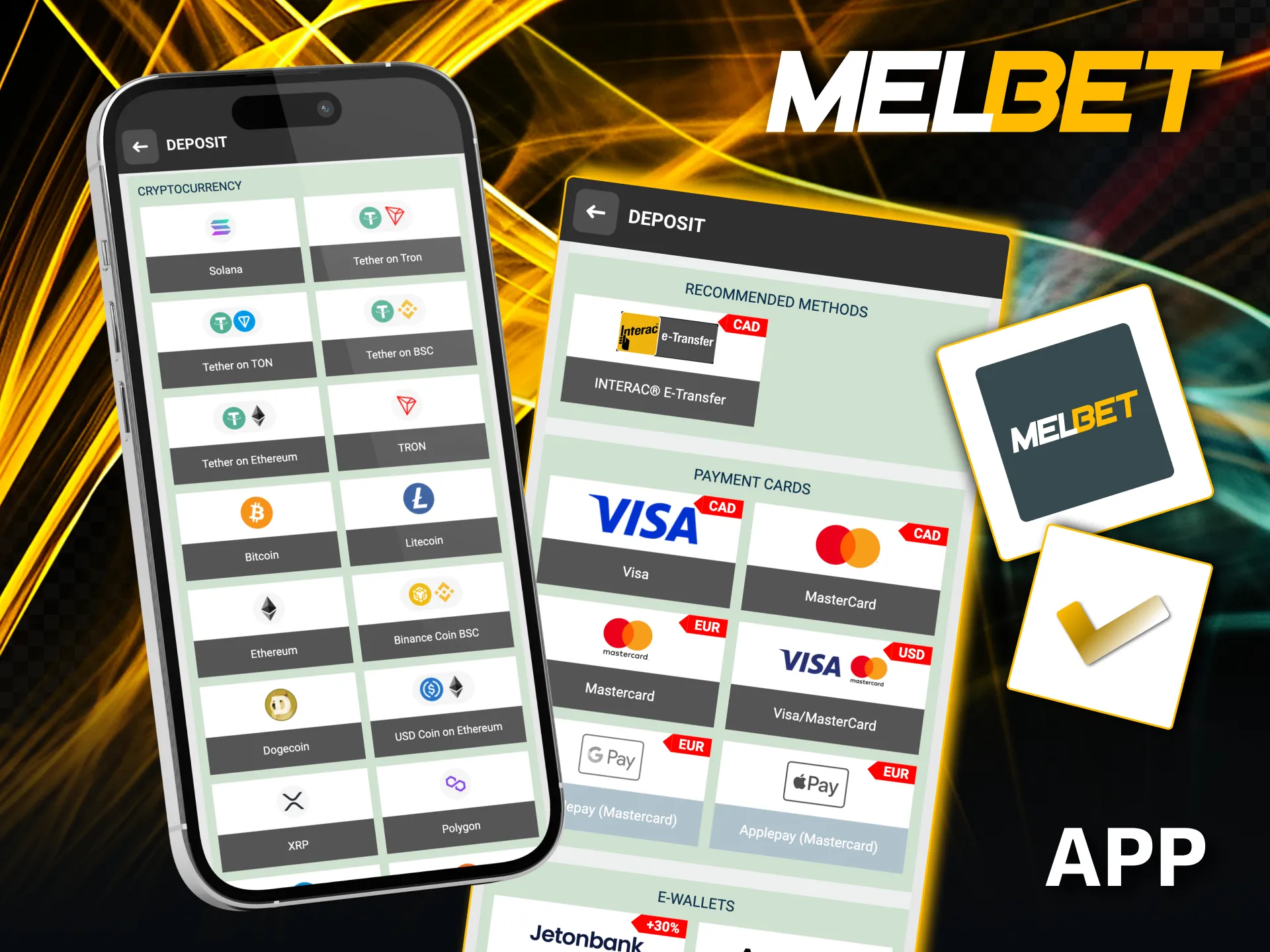 Melbet app deposit steps for Canadian users.