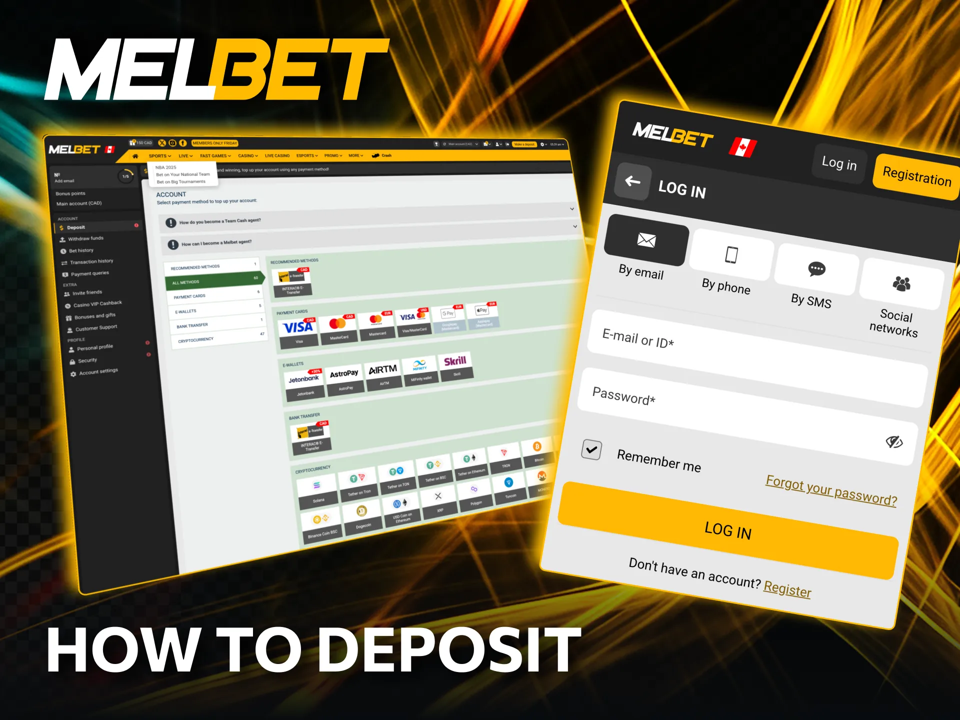How to fund your balance on Melbet platform.