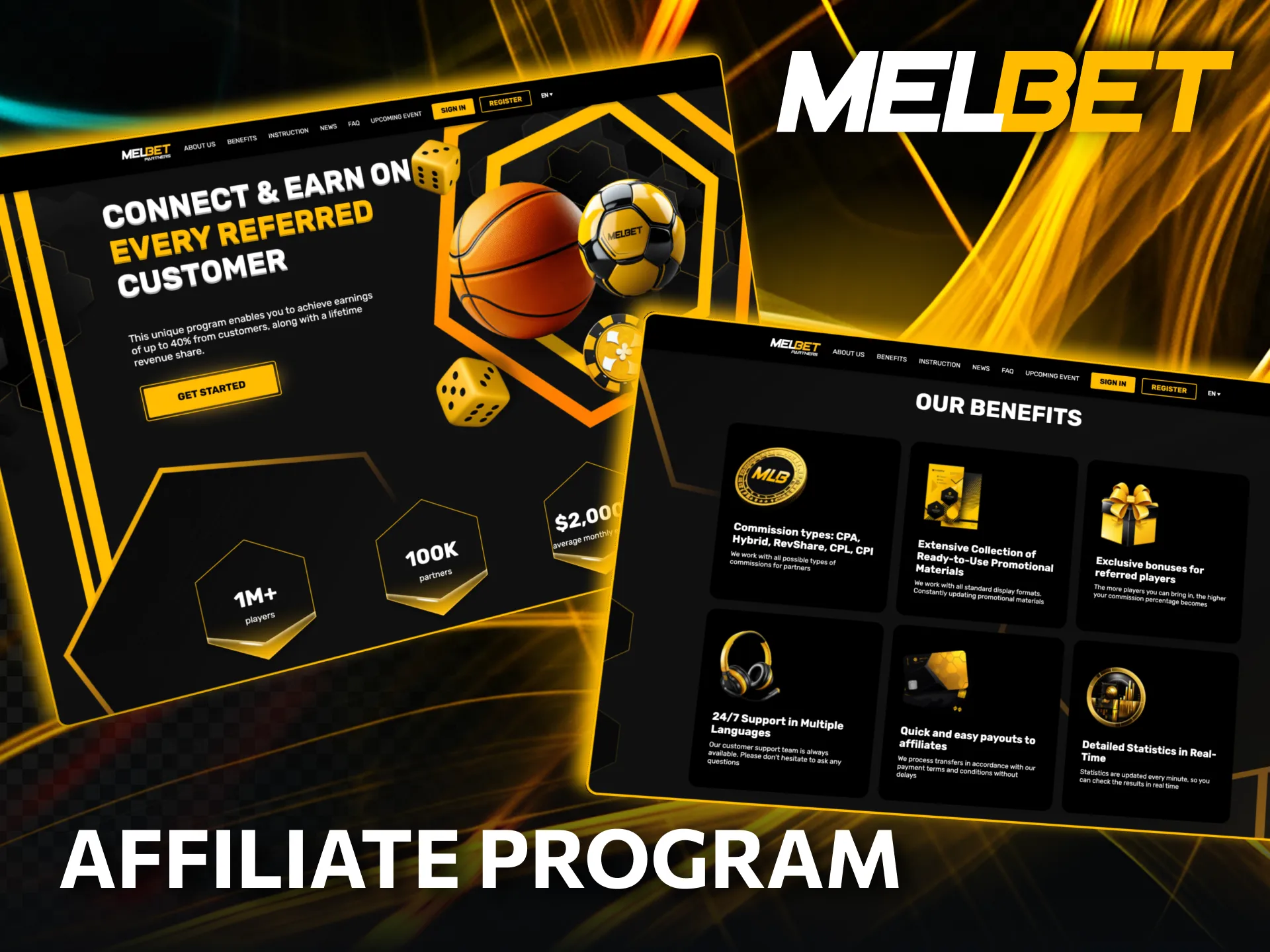 Earn weekly payouts with Melbet affiliate program.
