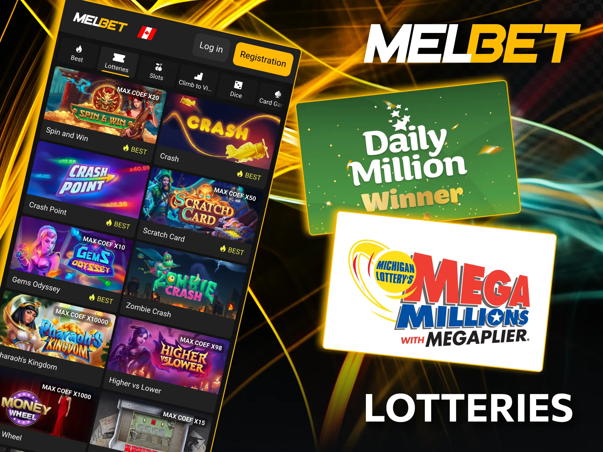 Melbet lotteries offer big prizes and popular draws.