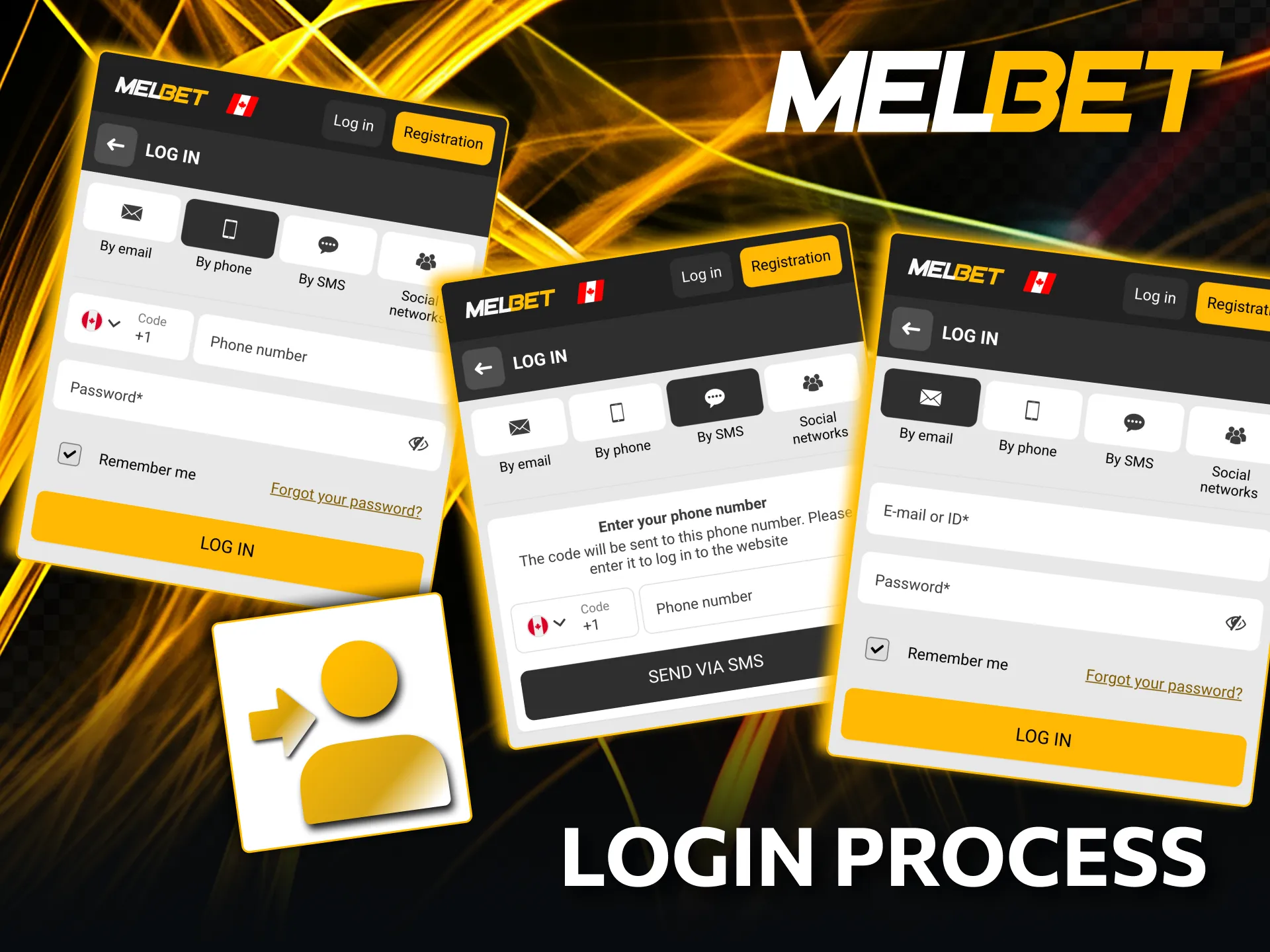 Logging into Melbet with your credentials.