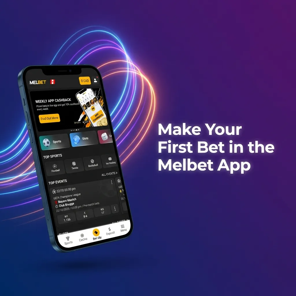 User placing first sports bet in Melbet app by selecting odds and entering stake amount on mobile screen