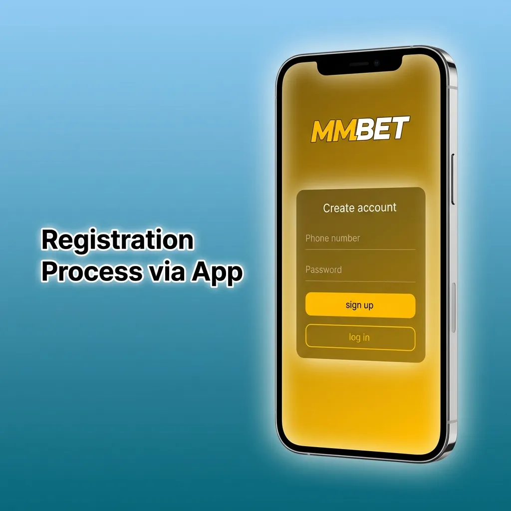 Mobile app registration screen showing step-by-step signup form with email, password, and phone verification fields